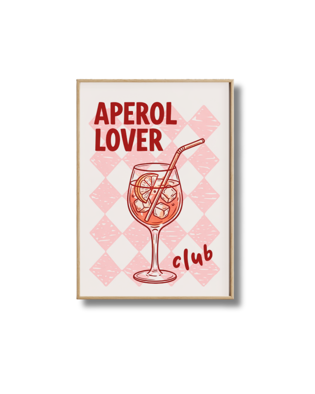 Affiche Spritz Aperol Lover Club – Poster Cocktail Rose et Tendance