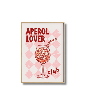 Affiche Spritz Aperol Lover Club – Poster Cocktail Rose et Tendance