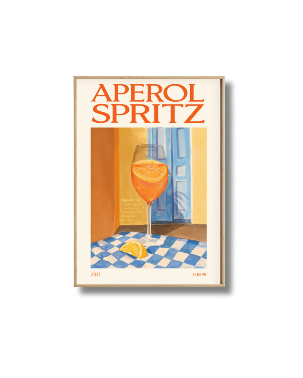Affiche Spritz Aperol – Poster Cocktail Italien Décor Cuisine