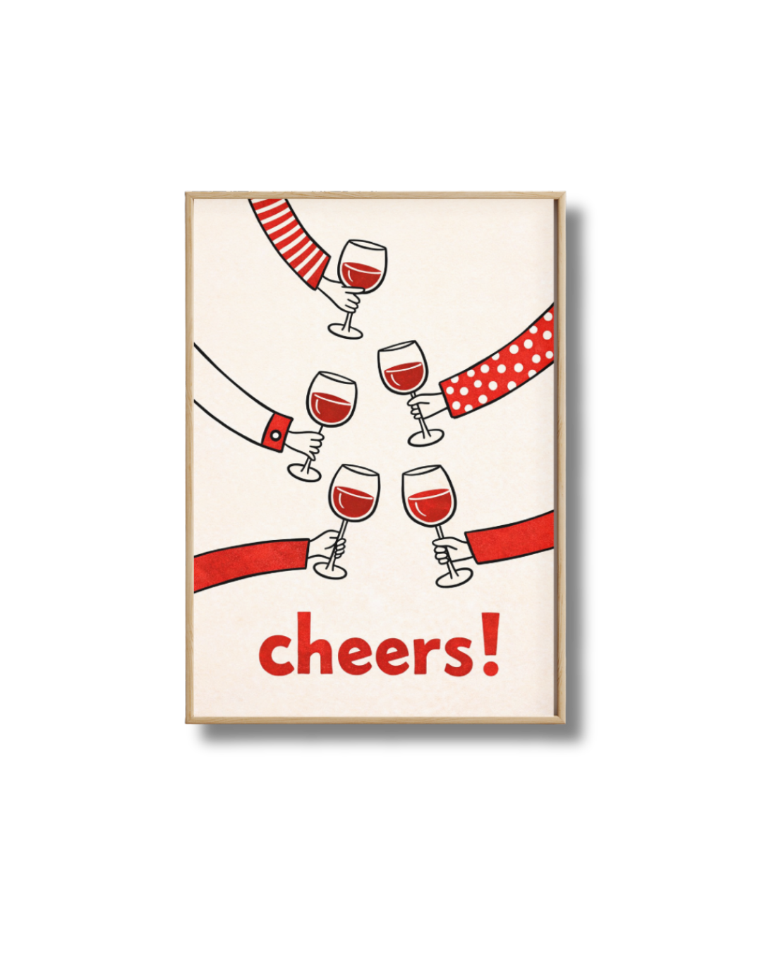 Affiche Cheers Vin – Poster Apéro et Verres de Vin