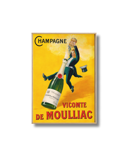 Affiche Champagne Vintage – Vicomte de Moulliac