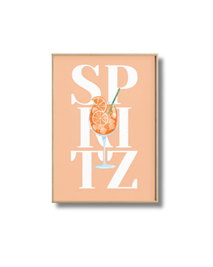 Affiche Spritz Minimaliste Rose Poudré – Poster Cocktail Design