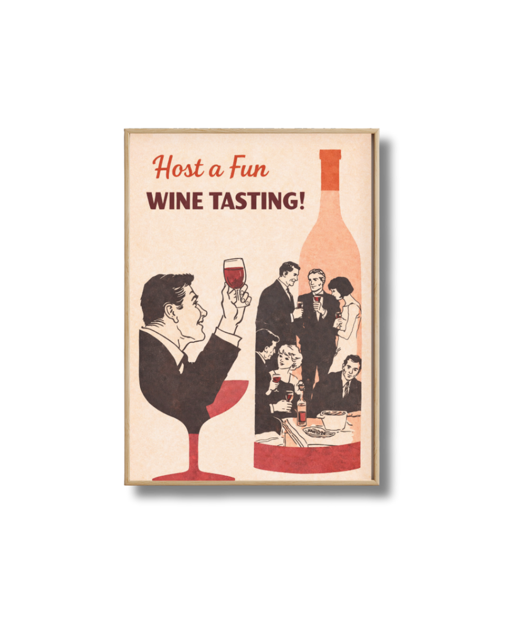Affiche Wine Tasting Rétro – Poster Dégustation de Vin