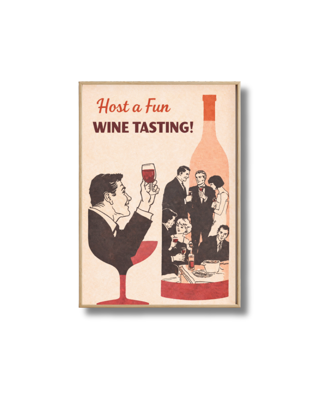 Affiche Wine Tasting Rétro – Poster Dégustation de Vin