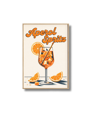 Affiche Spritz Aperol Rétro Orange – Poster Cocktail Vintage