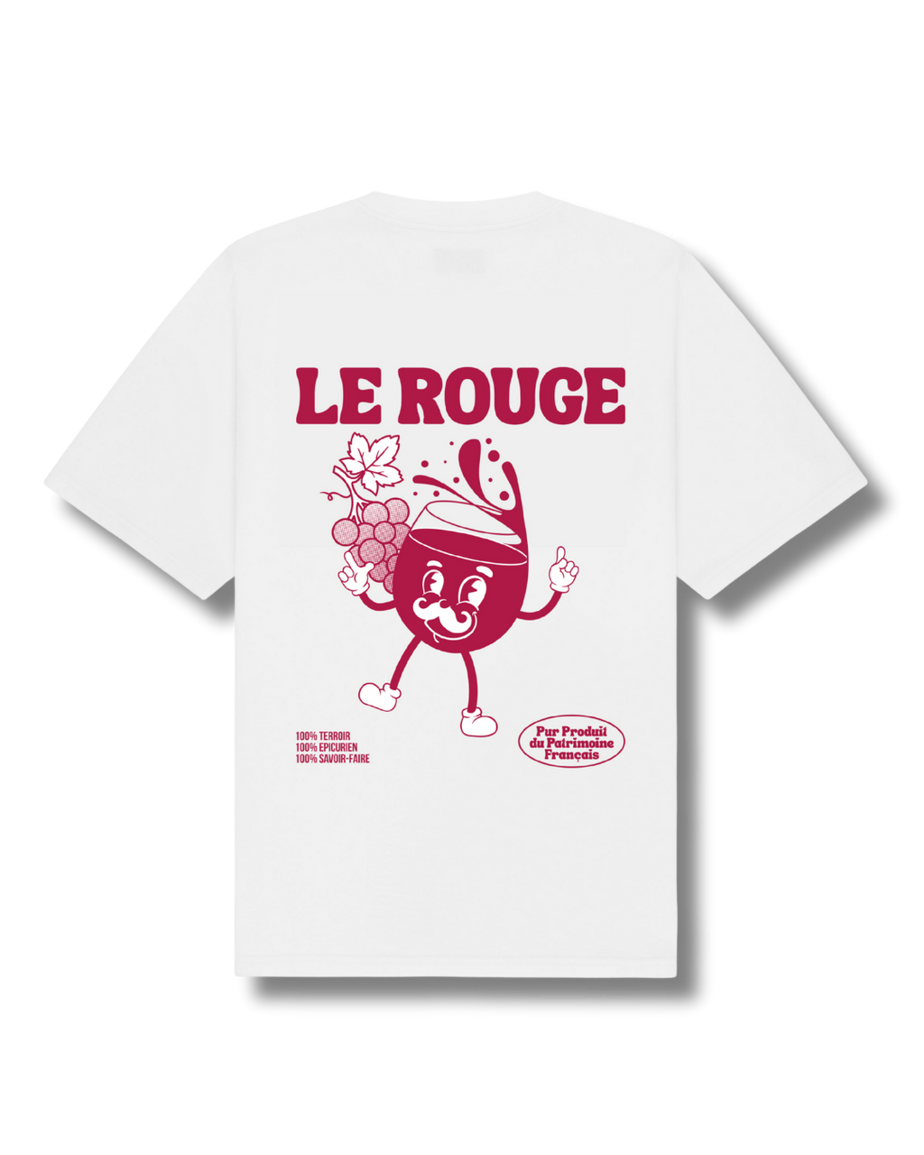 t shirt vin rouge
