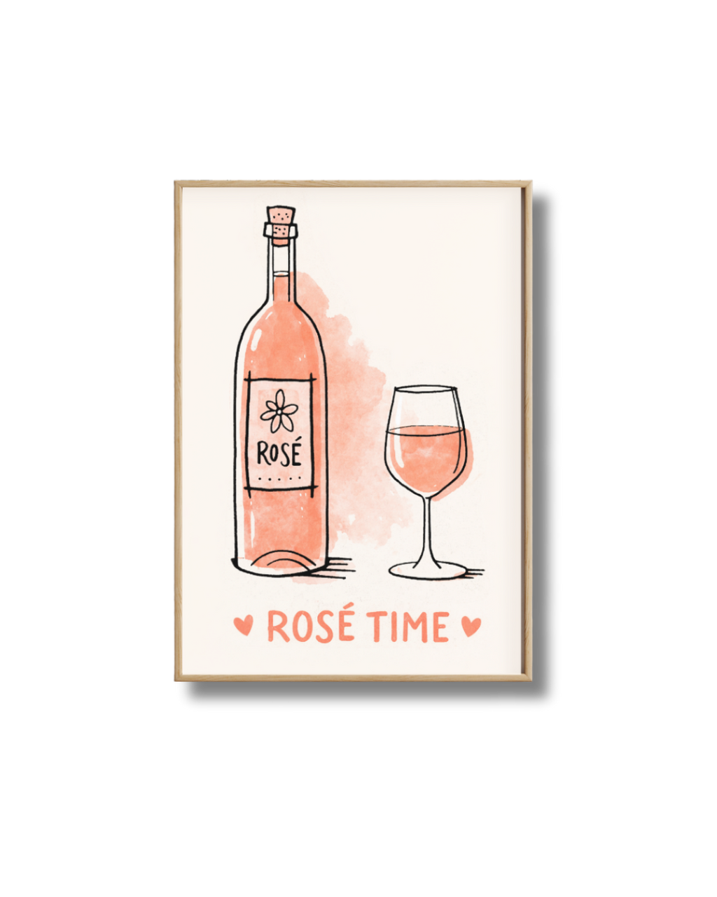 Affiche Rosé Time – Poster Rosé et Décoration Murale Apéro