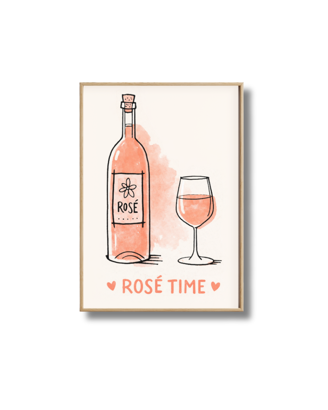 Affiche Rosé Time – Poster Rosé et Décoration Murale Apéro