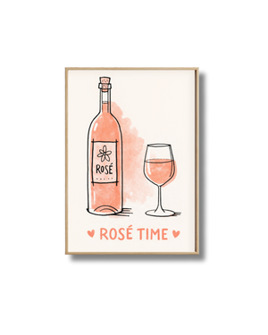 Affiche Rosé Time – Poster Rosé et Décoration Murale Apéro