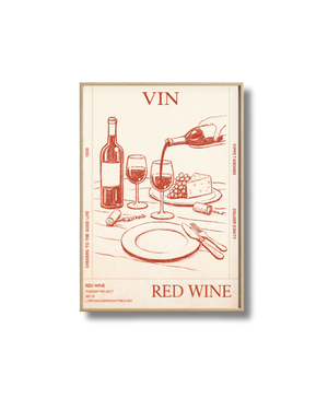 Affiche Red Wine – Poster Vin Rouge et Décoration Murale Art de Vivre