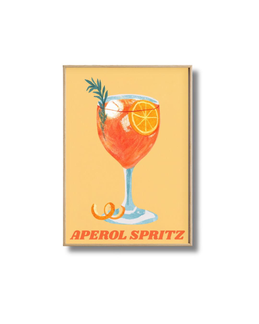 Affiche Spritz Aperol – Poster Cocktail Illustration Jaune et Orange