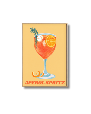 Affiche Spritz Aperol – Poster Cocktail Illustration Jaune et Orange