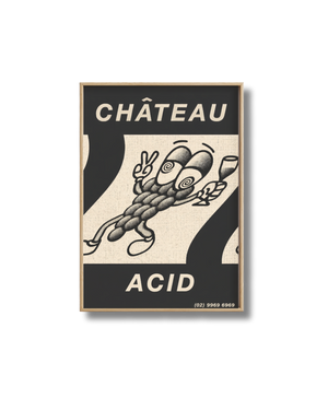 Affiche Château Acid – Poster Vin Déjanté et Déco Murale Graphique