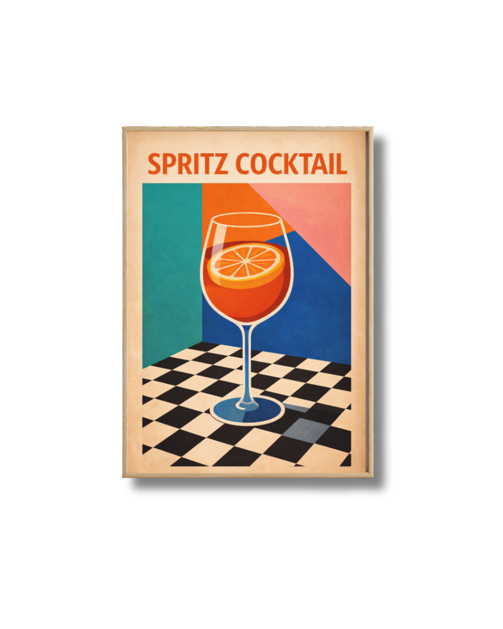 Affiche Spritz Cocktail – Poster Graphique Rétro et Coloré