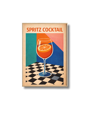 Affiche Spritz Cocktail – Poster Graphique Rétro et Coloré