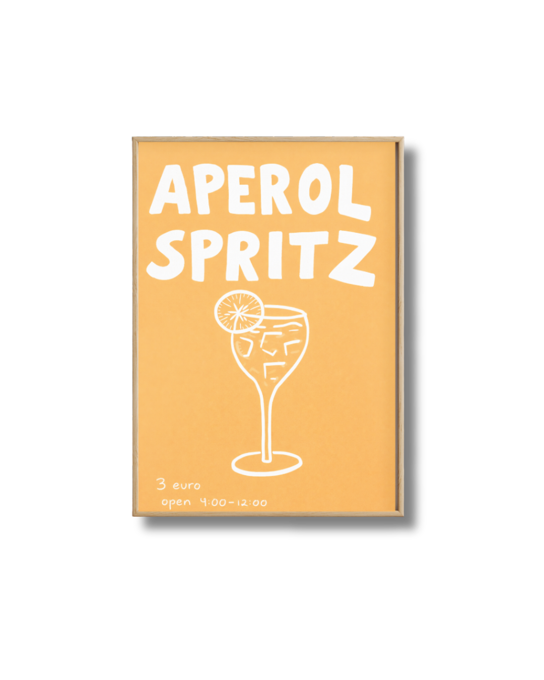 Affiche Aperol Spritz Orange – Poster Minimaliste Cocktail