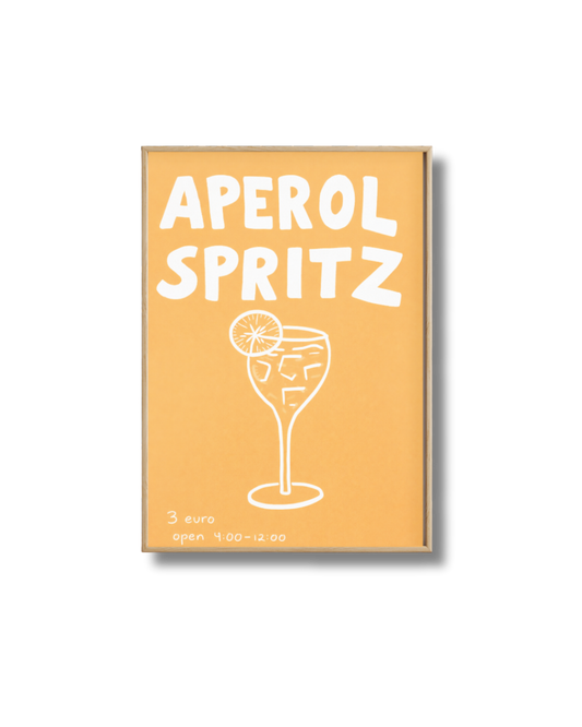 Affiche Aperol Spritz Orange – Poster Minimaliste Cocktail