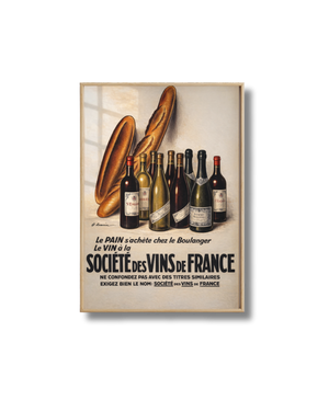 Affiche Pain et Vin – Poster Vintage Société des Vins de France