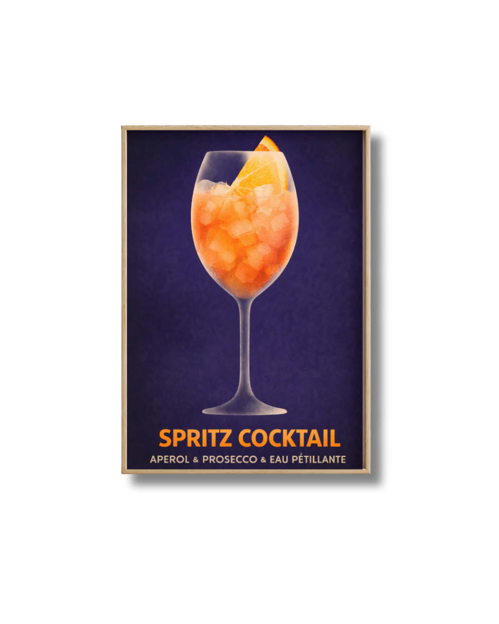 Affiche Spritz Cocktail – Poster Fond Bleu Nuit Élégant
