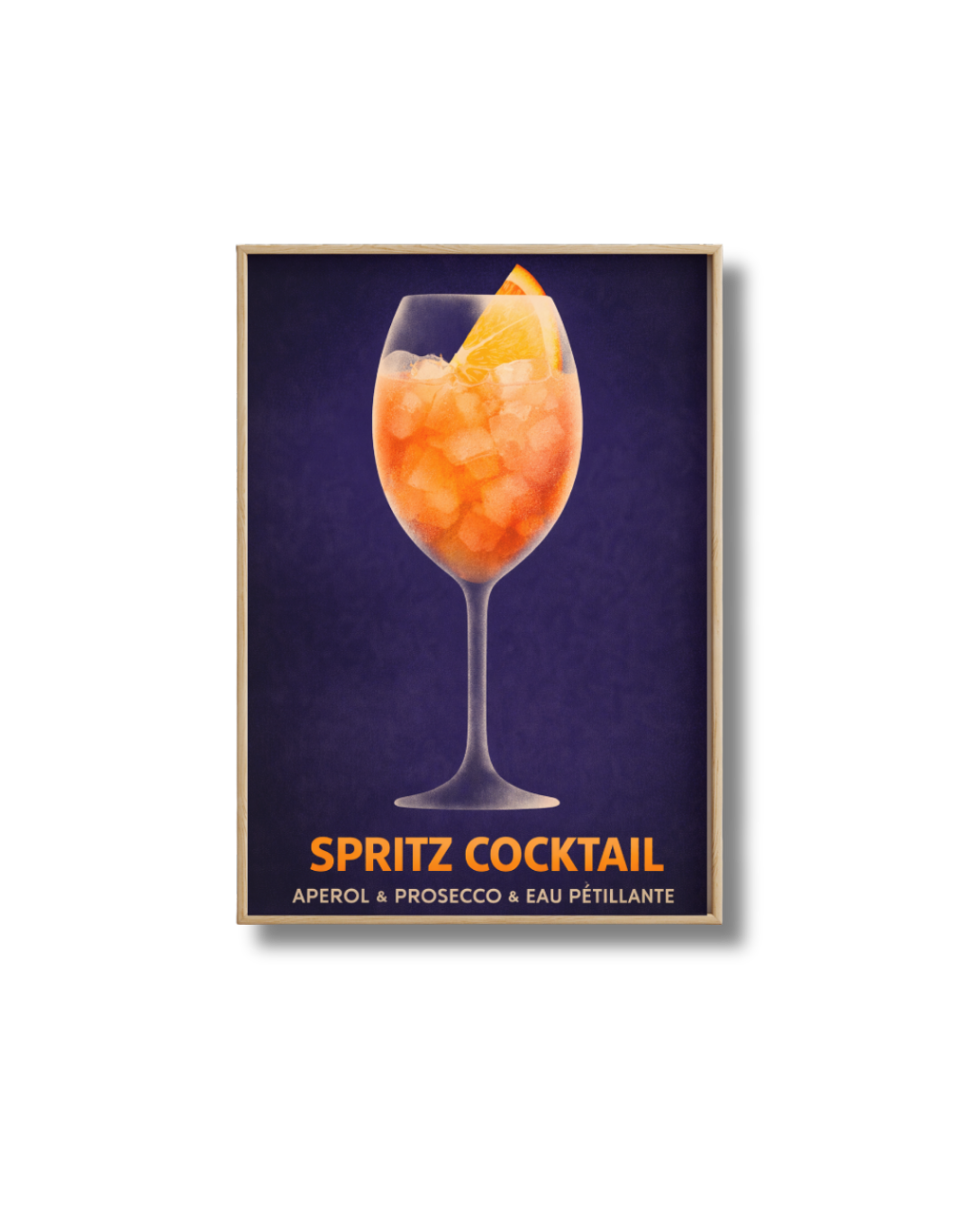 Affiche Spritz Cocktail – Poster Fond Bleu Nuit Élégant