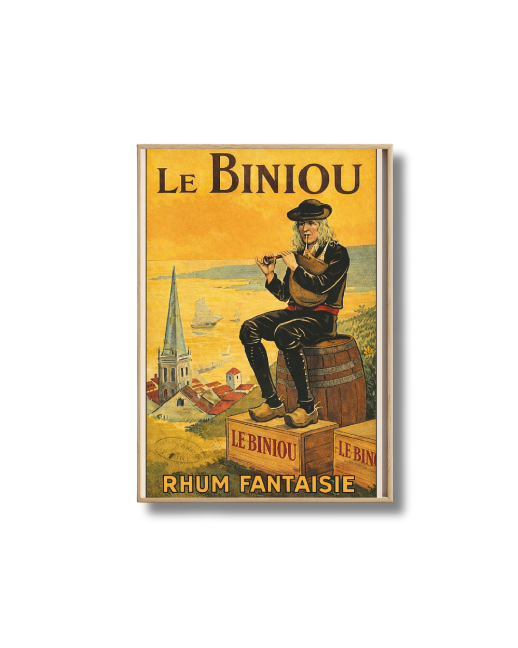 Affiche Rhum Le Biniou – Rhum Fantaisie Vintage Breton