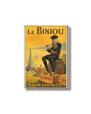 Affiche Rhum Le Biniou – Rhum Fantaisie Vintage Breton