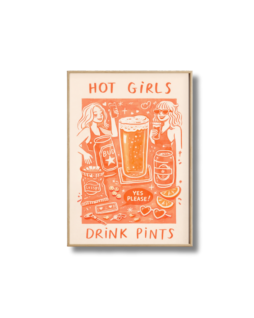 Affiche Bière – Poster Hot Girls Drink Pints