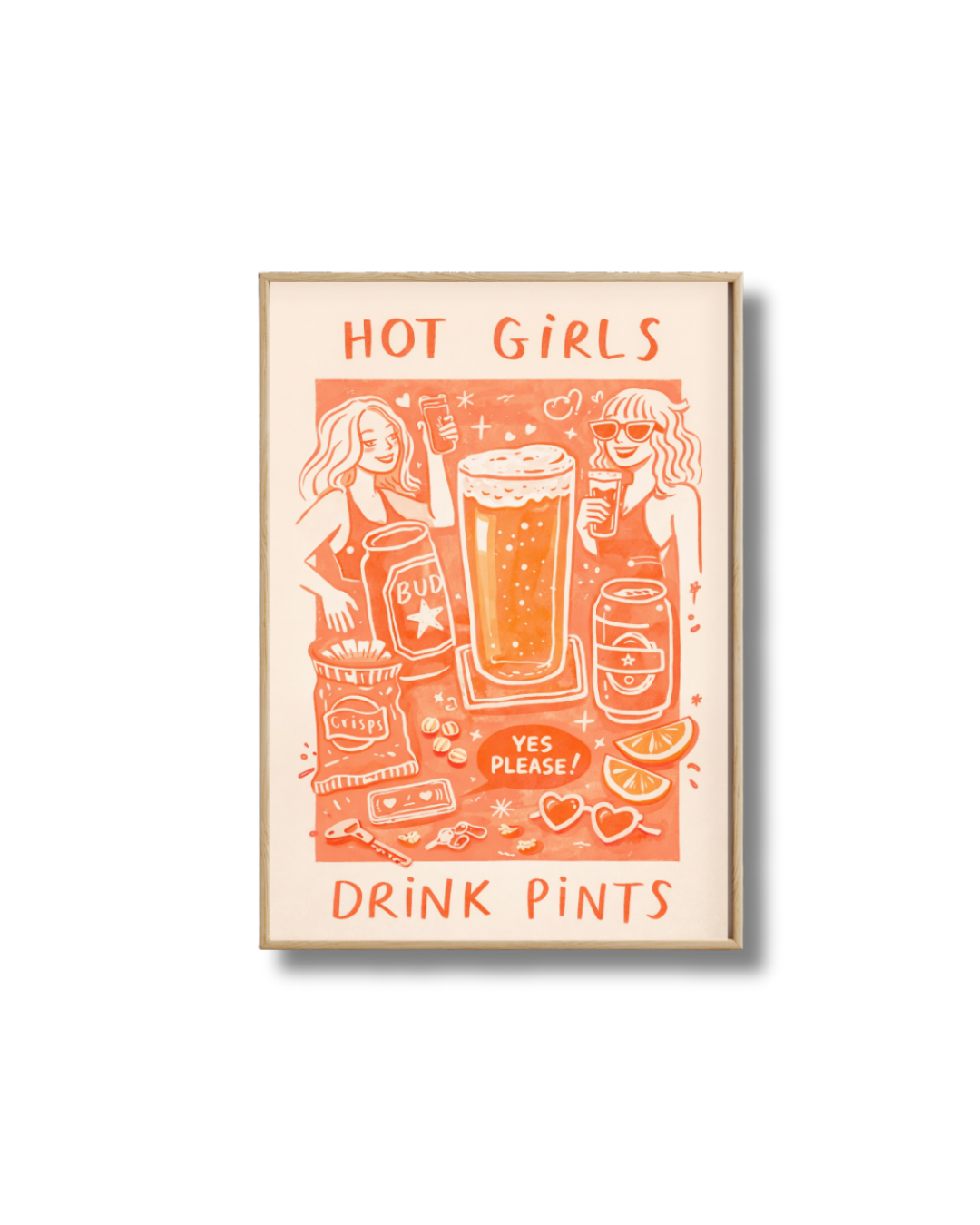Affiche Bière – Poster Hot Girls Drink Pints
