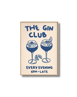Affiche Gin Tonic – The Gin Club