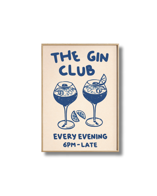 Affiche Gin Tonic – The Gin Club