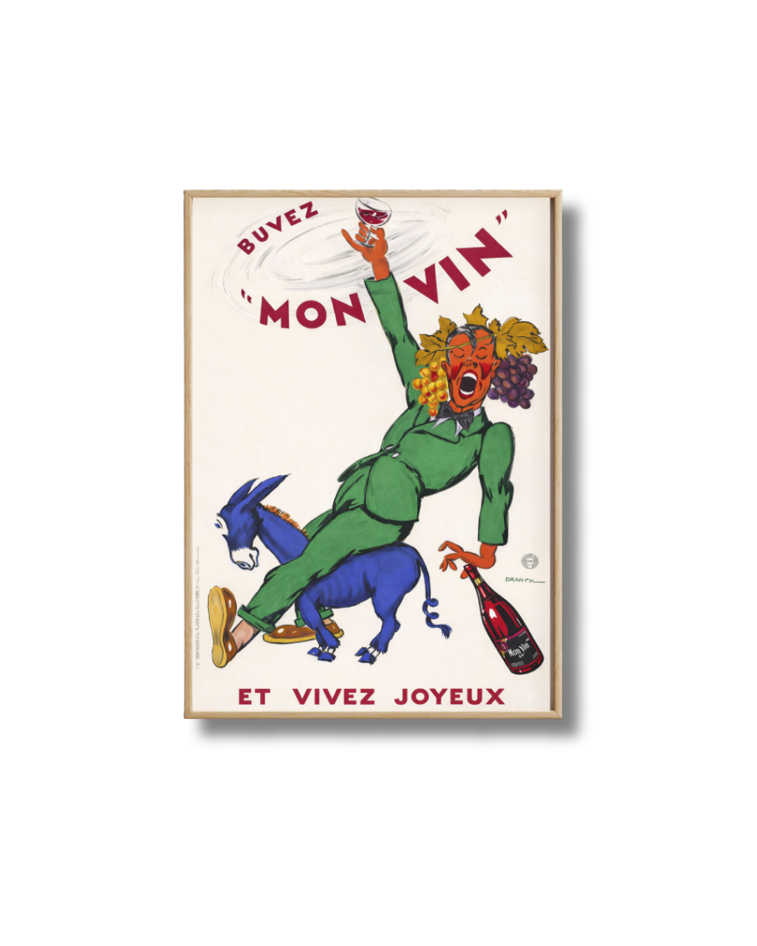 Affiche Buvez Mon Vin – Poster Vintage Publicité Française