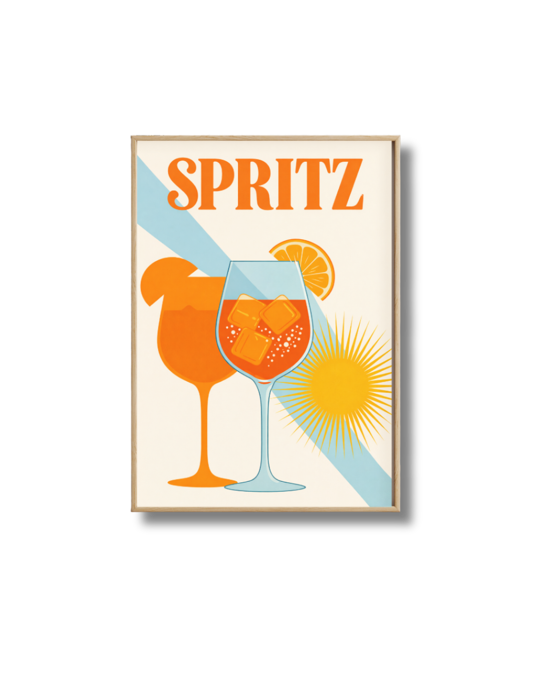 Affiche Spritz – Poster Cocktail Soleil & Orange