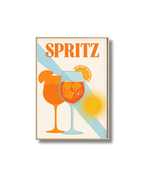 Affiche Spritz – Poster Cocktail Soleil & Orange