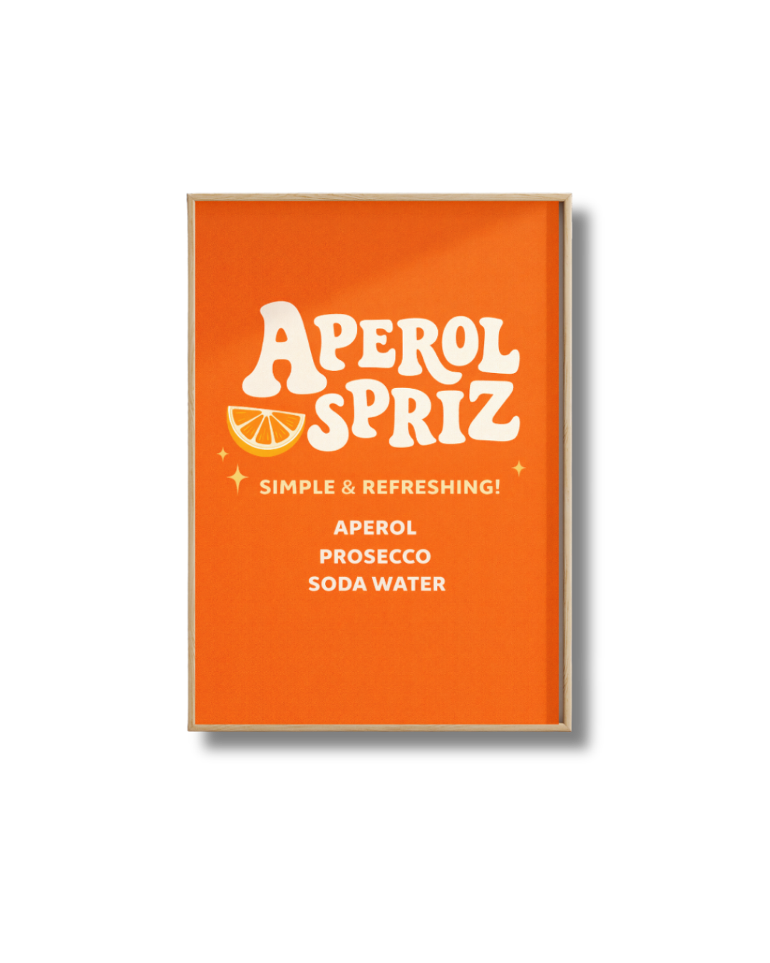 Affiche Spritz – Poster Aperol Cocktail Minimaliste