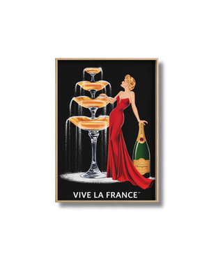 Affiche Champagne – Vive La France Glamour