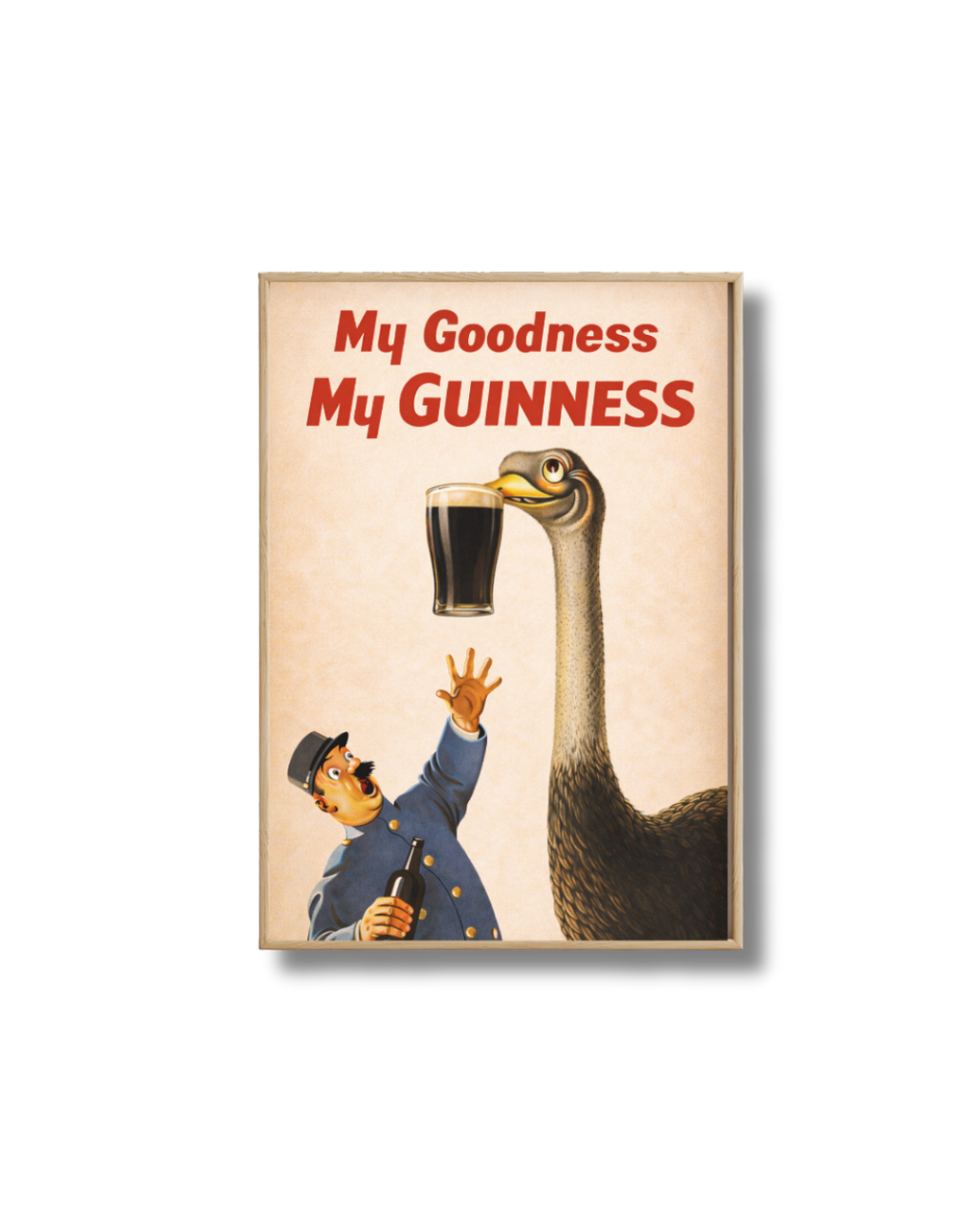 Affiche Guinness My Goodness My Guinness – Autruche Vintage Déco Bar