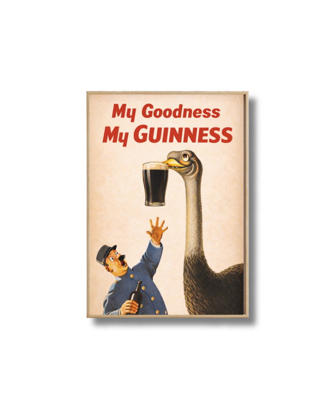 Affiche Guinness My Goodness My Guinness – Autruche Vintage Déco Bar
