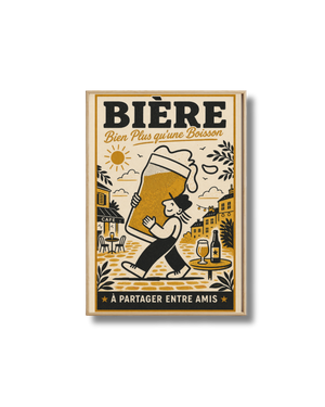 Affiche Bière Bien Plus Qu’une Boisson – Poster Vintage Bistrot