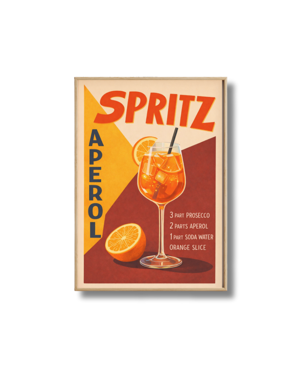 Affiche Spritz – Poster Cocktail Vintage Recette