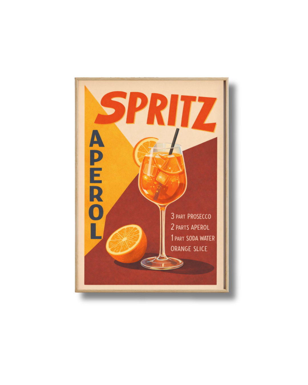 Affiche Spritz – Poster Cocktail Vintage Recette