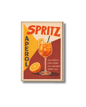 Affiche Spritz – Poster Cocktail Vintage Recette
