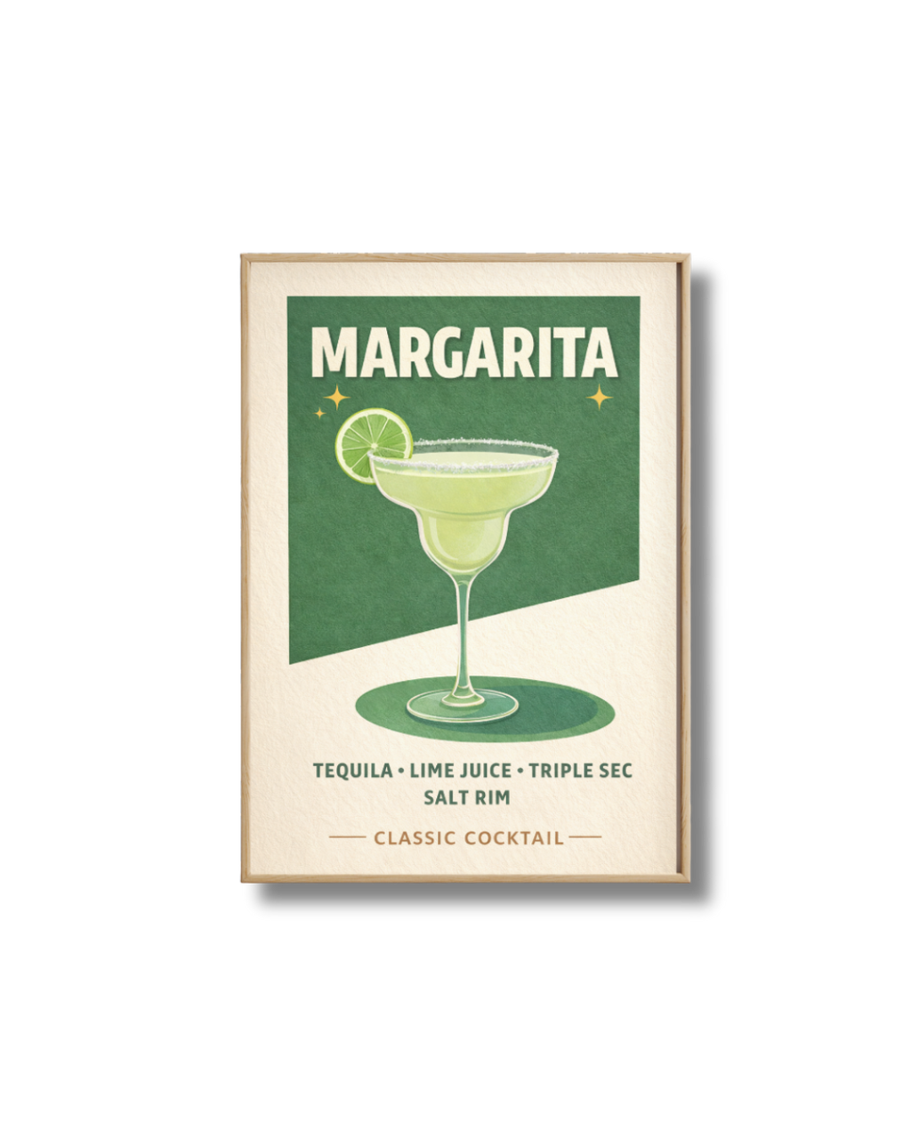 Affiche Cocktail – Poster Margarita Vintage Déco Bar