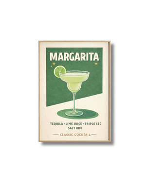 Affiche Cocktail – Poster Margarita Vintage Déco Bar