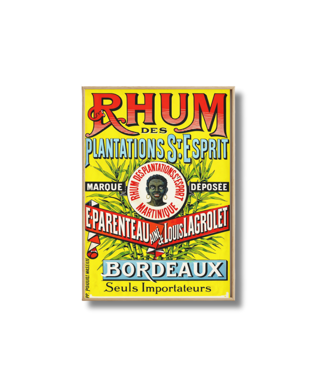 Affiche Rhum des Plantations St Esprit – Poster Publicitaire Vintage