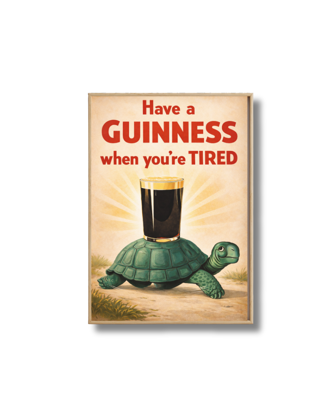 Affiche Guinness Have a Guinness When You’re Tired – Poster Vintage Pub Déco Bar