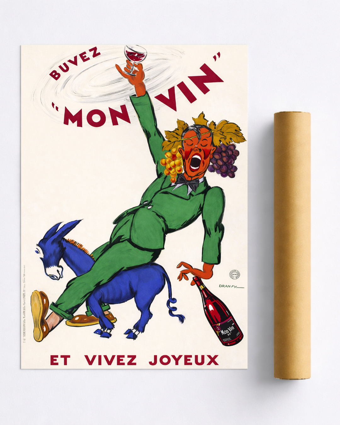 Affiche Buvez Mon Vin – Poster Vintage Publicité Française