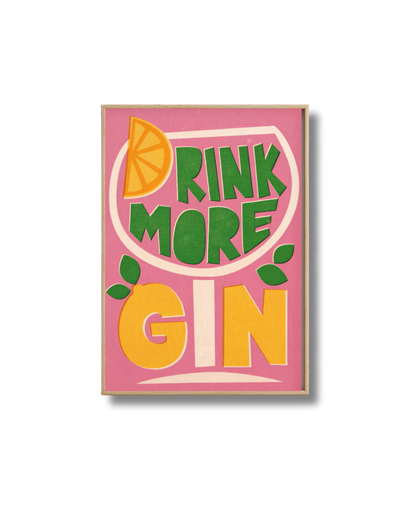 Affiche Gin Tonic – Drink More Gin
