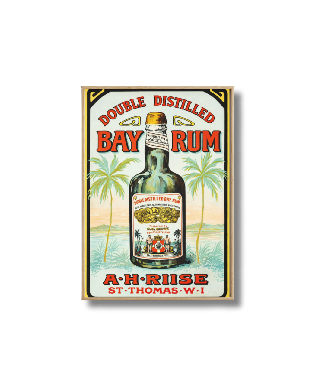 Affiche Rhum Bay Rum – Poster Publicitaire Vintage