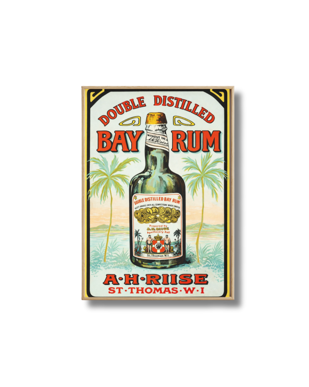 Affiche Rhum Bay Rum – Poster Publicitaire Vintage