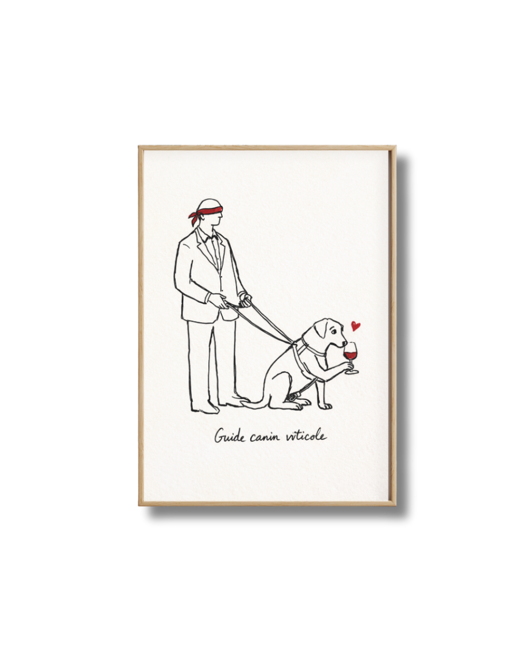 Affiche Vin et Chien – Guide Canin Viticole | Poster Minimaliste Humoristique